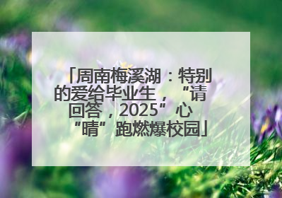 周南梅溪湖：特别的爱给毕业生，“请回答，2025”心“晴”跑燃爆校园