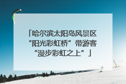 哈尔滨太阳岛风景区“阳光彩虹桥”带游客“漫步彩虹之上”