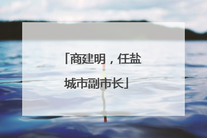 商建明，任盐城市副市长