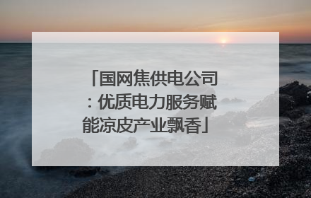 国网焦供电公司：优质电力服务赋能凉皮产业飘香
