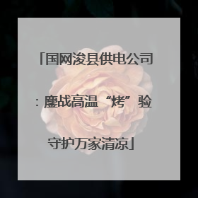 国网浚县供电公司：鏖战高温“烤”验 守护万家清凉