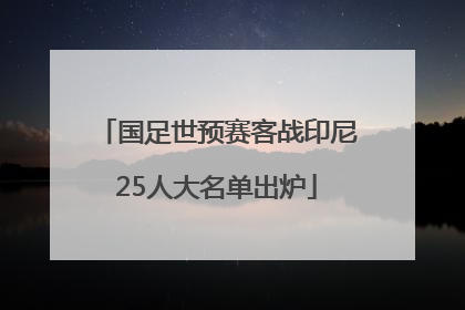 国足世预赛客战印尼25人大名单出炉