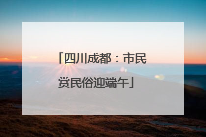四川成都：市民赏民俗迎端午
