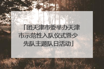 团天津市委举办天津市示范性入队仪式暨少先队主题队日活动