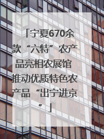 宁夏670余款“六特”农产品亮相农展馆 推动优质特色农产品“出宁进京”
