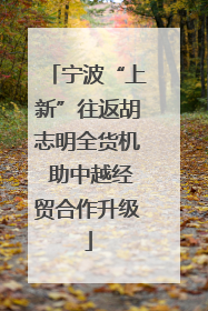 宁波“上新”往返胡志明全货机 助中越经贸合作升级