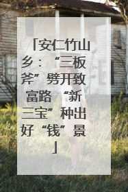 安仁竹山乡：“三板斧”劈开致富路 “新三宝”种出好“钱”景