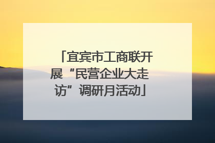 宜宾市工商联开展“民营企业大走访”调研月活动