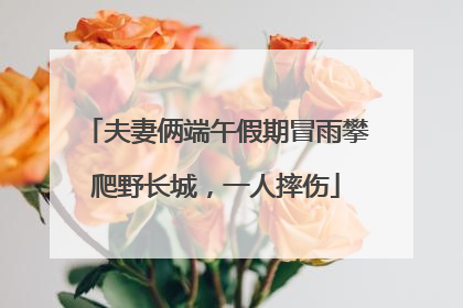 夫妻俩端午假期冒雨攀爬野长城，一人摔伤