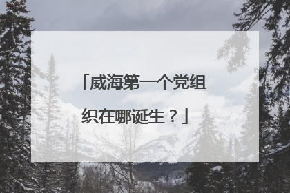 威海第一个党组织在哪诞生？