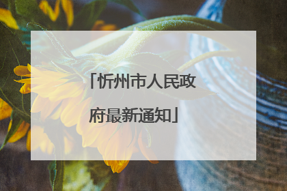 忻州市人民政府最新通知