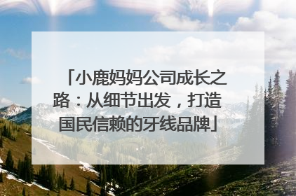 小鹿妈妈公司成长之路：从细节出发，打造国民信赖的牙线品牌