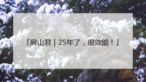 屏山君｜25年了，很效能！