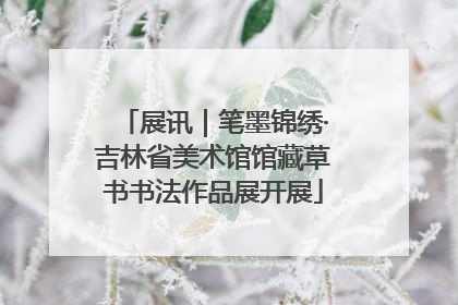 展讯｜笔墨锦绣·吉林省美术馆馆藏草书书法作品展开展