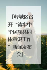 峄城区召开“铸牢中华民族共同体意识工作”新闻发布会