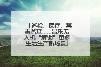 巡检、医疗、禁毒踏查……昌乐无人机“解锁”更多生活生产新场景