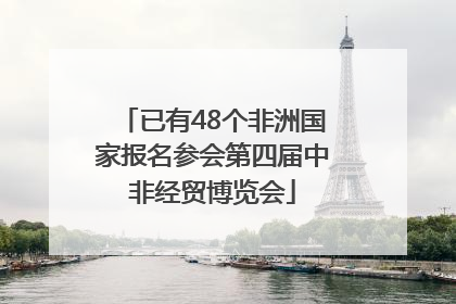 已有48个非洲国家报名参会第四届中非经贸博览会