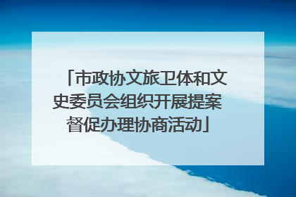 市政协文旅卫体和文史委员会组织开展提案督促办理协商活动