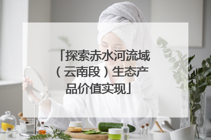探索赤水河流域（云南段）生态产品价值实现
