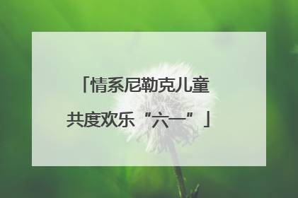 情系尼勒克儿童 共度欢乐“六一”