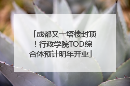 成都又一塔楼封顶！行政学院TOD综合体预计明年开业