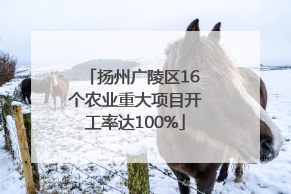 扬州广陵区16个农业重大项目开工率达100%