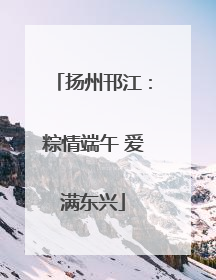 扬州邗江：粽情端午 爱满东兴