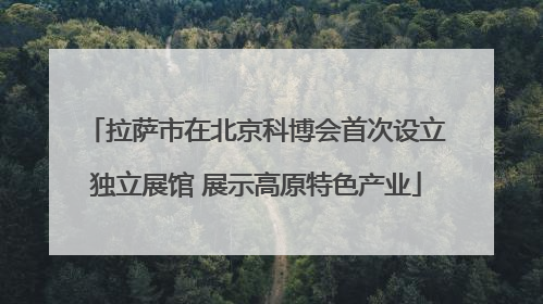 拉萨市在北京科博会首次设立独立展馆 展示高原特色产业