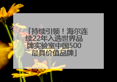 持续引领！海尔连续22年入选世界品牌实验室中国500最具价值品牌