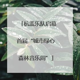 杭盖乐队启幕首届“城市绿心森林音乐周”