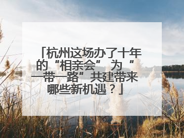 杭州这场办了十年的“相亲会” 为“一带一路”共建带来哪些新机遇？