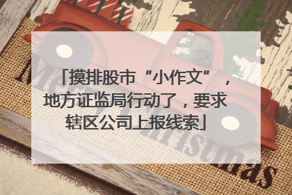 摸排股市“小作文”，地方证监局行动了，要求辖区公司上报线索
