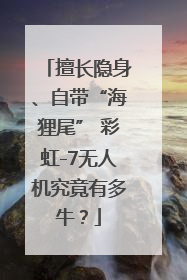 擅长隐身、自带“海狸尾” 彩虹-7无人机究竟有多牛？