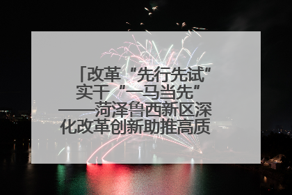 改革“先行先试” 实干“一马当先”——菏泽鲁西新区深化改革创新助推高质量发展纪实