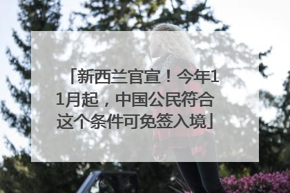 新西兰官宣！今年11月起，中国公民符合这个条件可免签入境