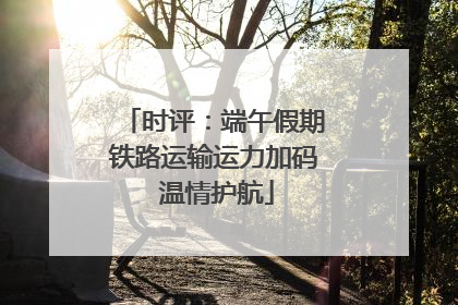 时评：端午假期铁路运输运力加码 温情护航