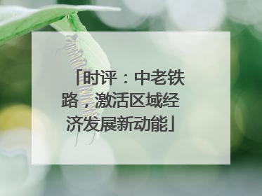 时评：中老铁路，激活区域经济发展新动能