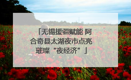 无锡援疆赋能 阿合奇县太湖夜市点亮璀璨“夜经济”