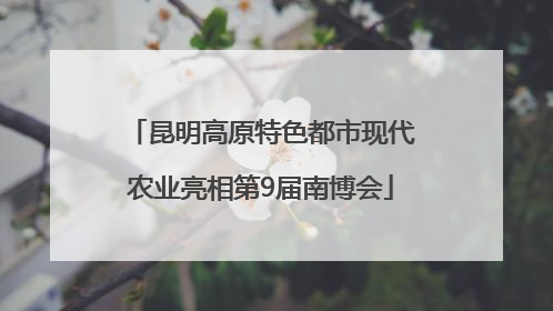 昆明高原特色都市现代农业亮相第9届南博会