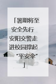 暑期将至安全先行 安阳交警走进校园撑起“平安伞”