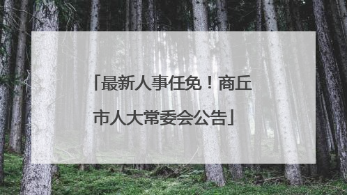 最新人事任免！商丘市人大常委会公告