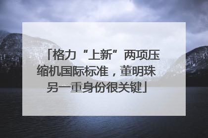 格力“上新”两项压缩机国际标准，董明珠另一重身份很关键