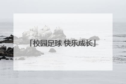 校园足球 快乐成长
