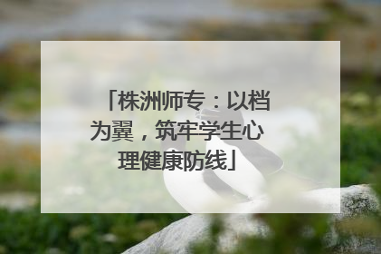株洲师专：以档为翼，筑牢学生心理健康防线