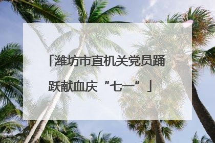 潍坊市直机关党员踊跃献血庆“七一”