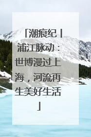 潮痕纪丨浦江脉动：世博漫过上海，河流再生美好生活