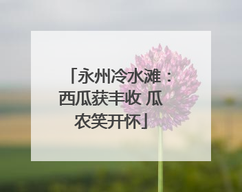 永州冷水滩：西瓜获丰收 瓜农笑开怀
