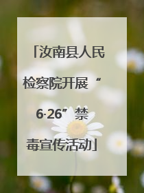 汝南县人民检察院开展“6·26”禁毒宣传活动