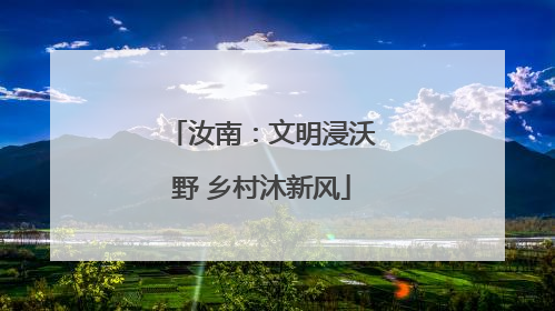 汝南：文明浸沃野 乡村沐新风