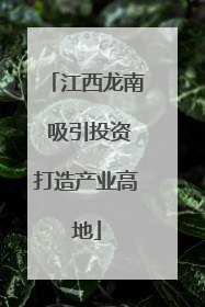 江西龙南 吸引投资打造产业高地